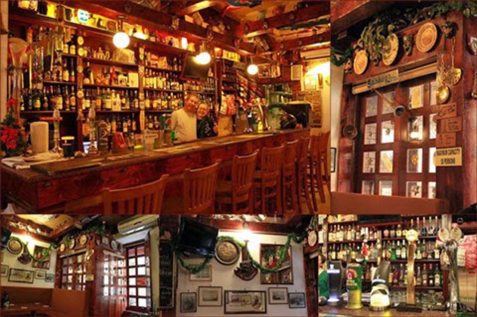 The bar and its bottles.