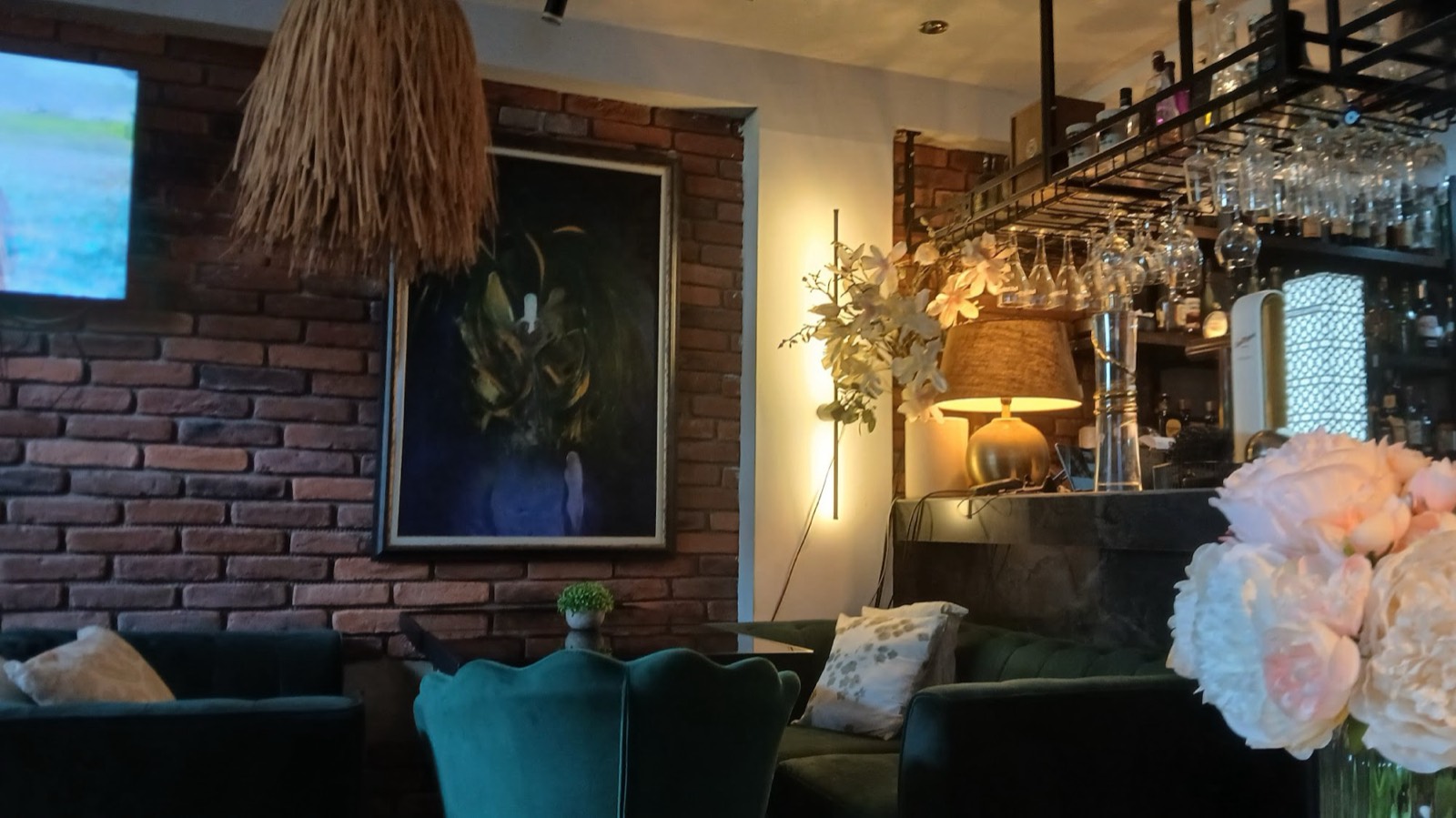 A warm corner inside The Black Sheep.